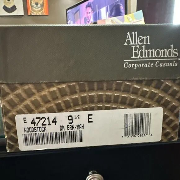 Allen Edmonds Flatiron Dress Shoes Brown Leather Men's Size 9.5 D