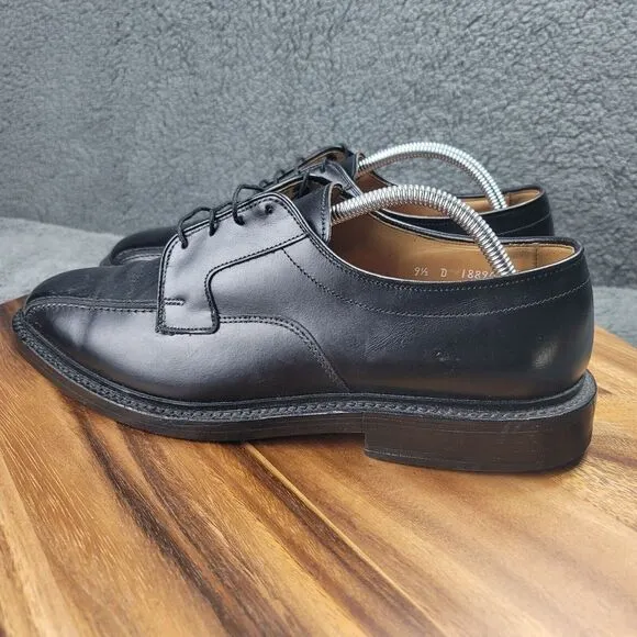 Allen Edmonds Hillcrest Black Shoes Mens 9.5 D Leather Derby Bluchers Shoes 5904