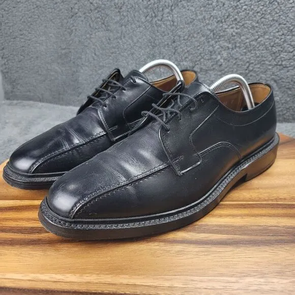 Allen Edmonds Hillcrest Black Shoes Mens 9.5 D Leather Derby Bluchers Shoes 5904