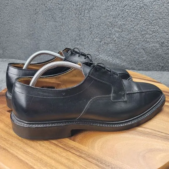 Allen Edmonds Hillcrest Black Shoes Mens 9.5 D Leather Derby Bluchers Shoes 5904