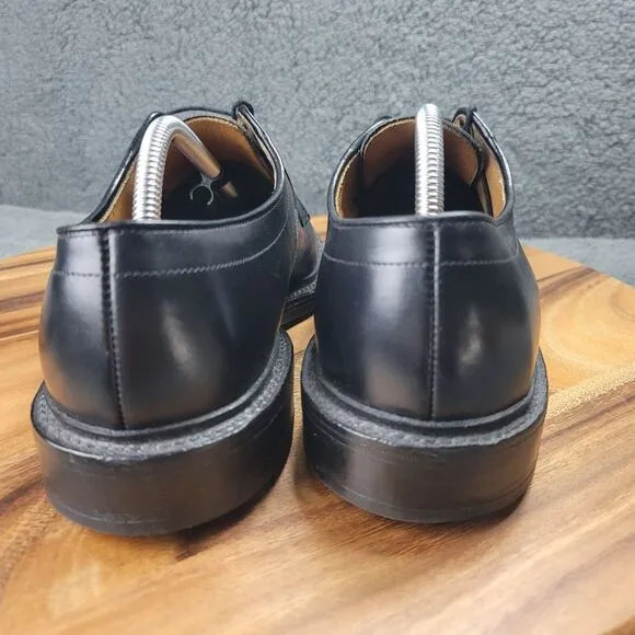 Allen Edmonds Hillcrest Black Shoes Mens 9.5 D Leather Derby Bluchers Shoes 5904