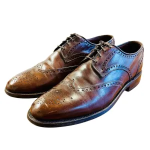 ALLEN EDMONDS Hindsdale Brown Wingtip Oxfords Derby Dress Shoes Sz 8 Made USA
