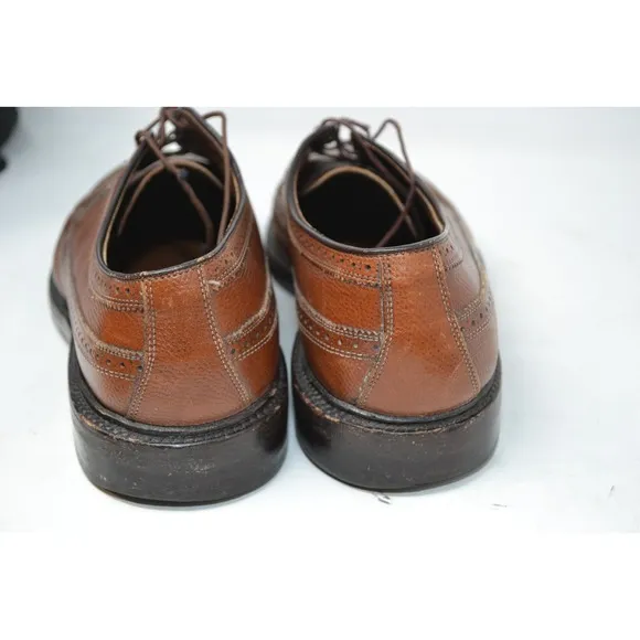 Allen Edmonds MacNeil 9157 Brown Shell Leather Wingtip Derby Shoes Size 11.5 B