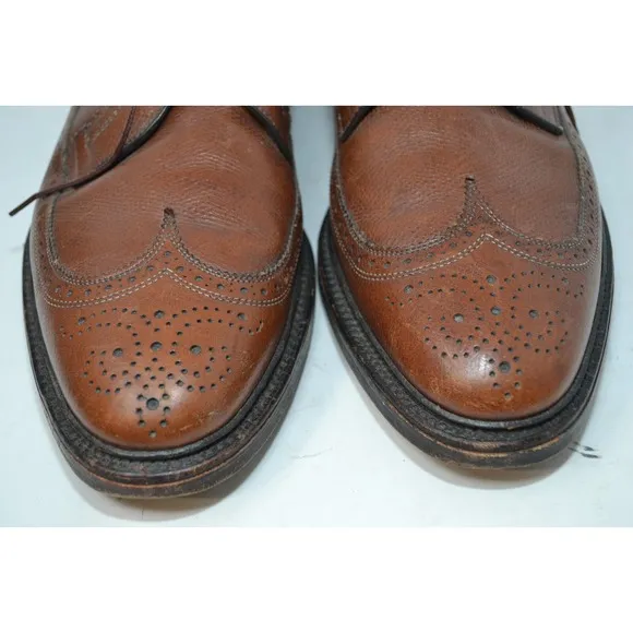 Allen Edmonds MacNeil 9157 Brown Shell Leather Wingtip Derby Shoes Size 11.5 B