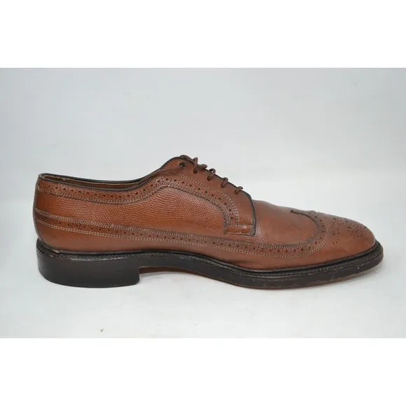 Allen Edmonds MacNeil 9157 Brown Shell Leather Wingtip Derby Shoes Size 11.5 B