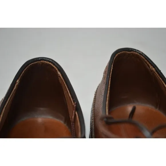 Allen Edmonds MacNeil 9157 Brown Shell Leather Wingtip Derby Shoes Size 11.5 B
