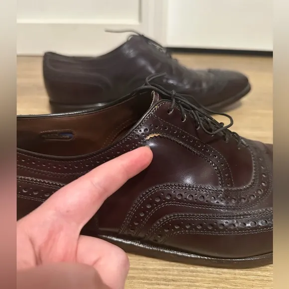 Allen Edmonds McAllister Wingtip Oxblood Dress Shoes, Size 13