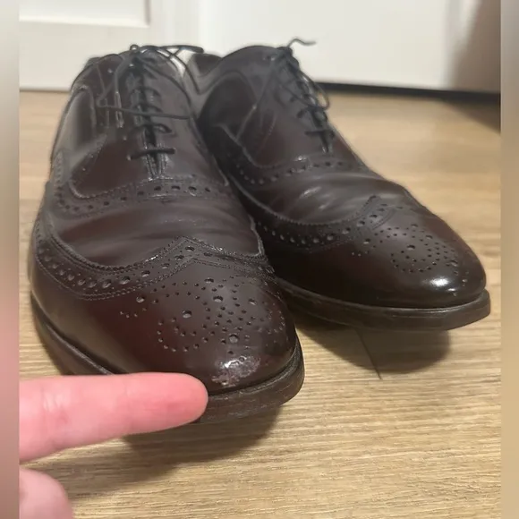 Allen Edmonds McAllister Wingtip Oxblood Dress Shoes, Size 13
