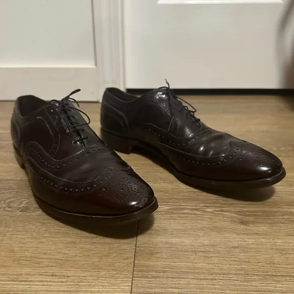 Allen Edmonds McAllister Wingtip Oxblood Dress Shoes, Size 13
