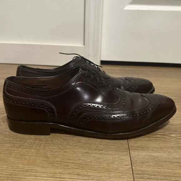 Allen Edmonds McAllister Wingtip Oxblood Dress Shoes, Size 13