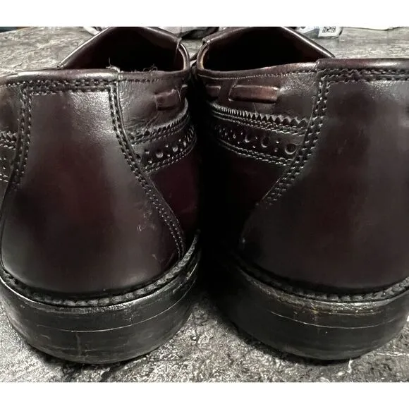 Allen Edmonds Men's Arlington Wing Tip Burgundy Tasseled Dress Shoes Sz 14 A