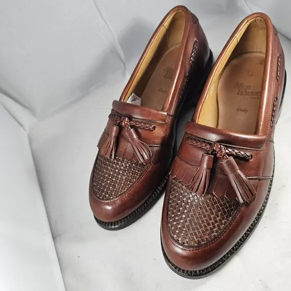 Allen Edmonds Men's Cody Chili/ Weav  Leather Dress Shoes Size 6E Made In U.S.A