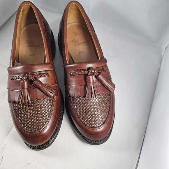 Allen Edmonds Men's Cody Chili/ Weav  Leather Dress Shoes Size 6E Made In U.S.A