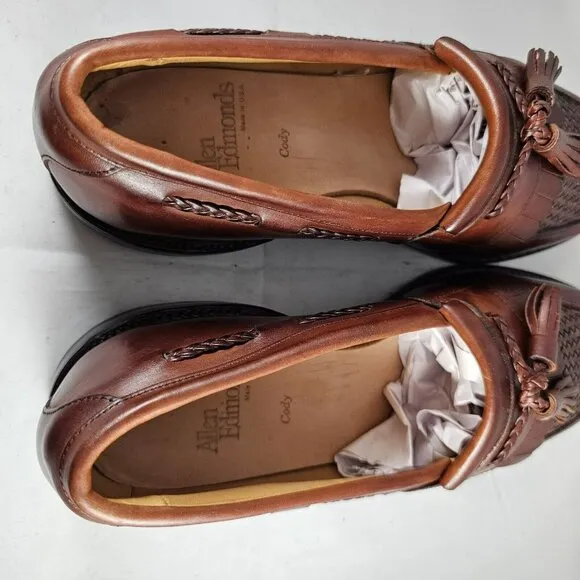 Allen Edmonds Men's Cody Chili/ Weav  Leather Dress Shoes Size 6E Made In U.S.A