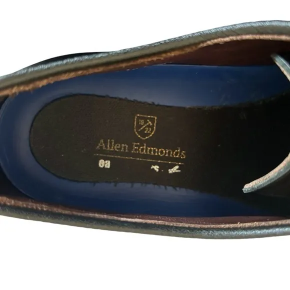 Allen Edmonds Mens Road Warrior Black Leather Dress Shoes‎ Lace Up Size 10