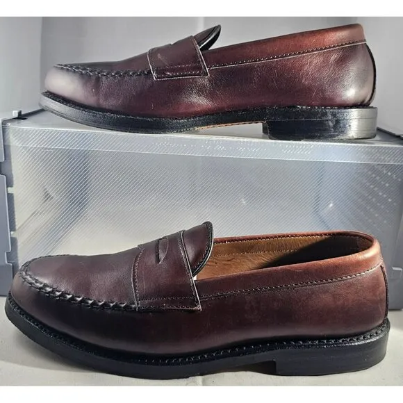 Allen Edmonds Men's Shoe Walden Penny Patroit Loafers Burgundy Size 6
