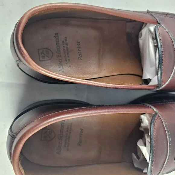 Allen Edmonds Men's Shoe Walden Penny Patroit Loafers Burgundy Size 6