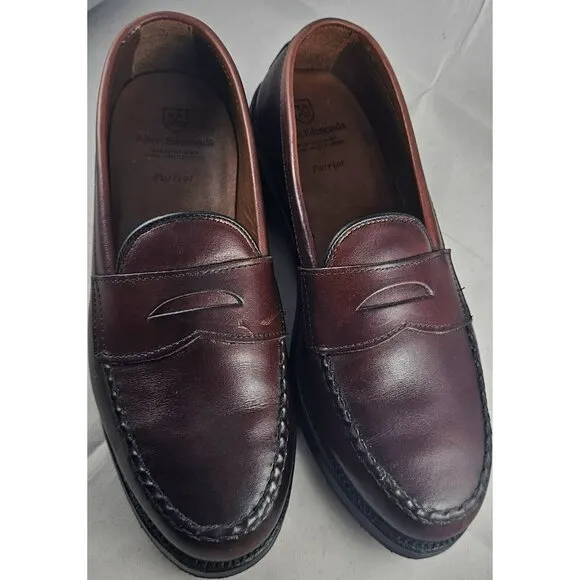 Allen Edmonds Men's Shoe Walden Penny Patroit Loafers Burgundy Size 6