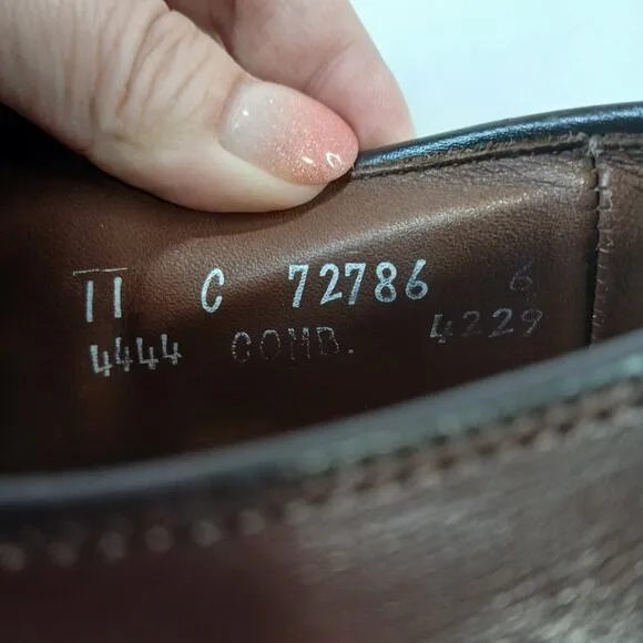 Allen Edmonds Shoes Mens US 11 C Bristol Plain Toe Derbys Mahogony Brown $425