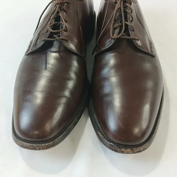 Allen Edmonds Shoes Mens US 11 C Bristol Plain Toe Derbys Mahogony Brown $425