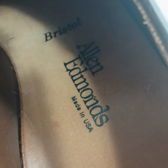 Allen Edmonds Shoes Mens US 11 C Bristol Plain Toe Derbys Mahogony Brown $425