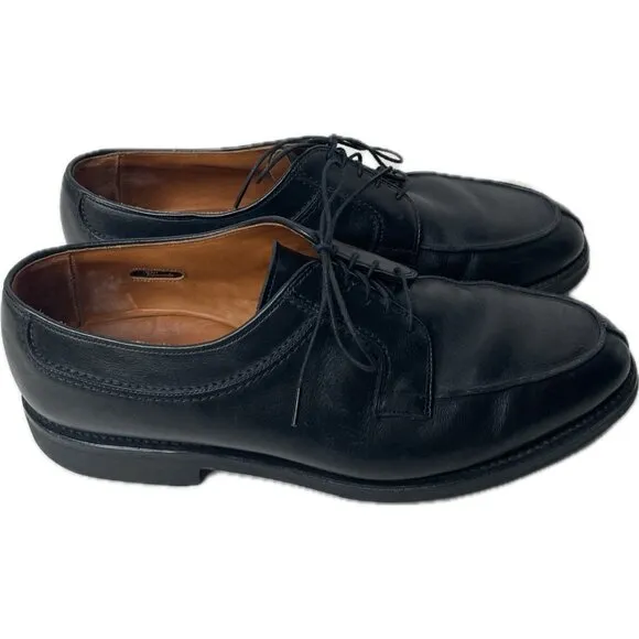 Allen Edmonds Stockbridge Black Leather Lace Up Split Toe Dress Shoes 11 D