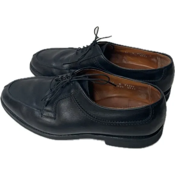 Allen Edmonds Stockbridge Black Leather Lace Up Split Toe Dress Shoes 11 D
