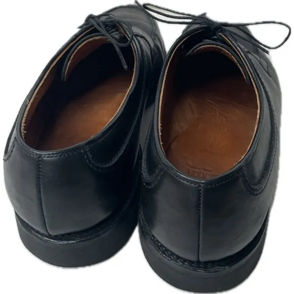 Allen Edmonds Stockbridge Black Leather Lace Up Split Toe Dress Shoes 11 D