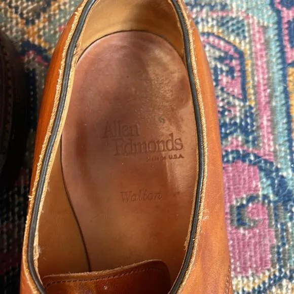 Allen Edmonds Walton leather lace up dress shoes sz 9.5 D