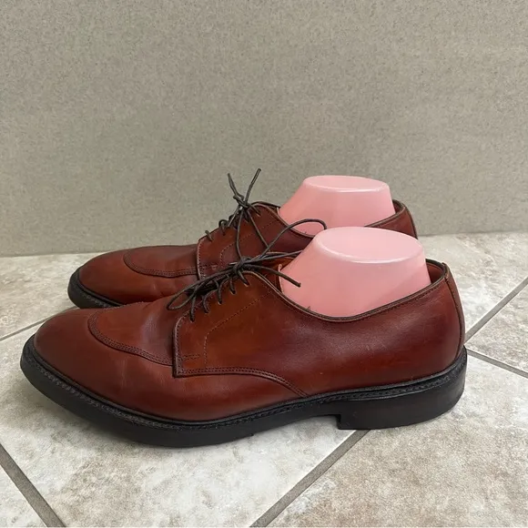 Allen Edmonds Walton Oxfords Dress Shoes Mens Size 11D Brown Leather Split Toe