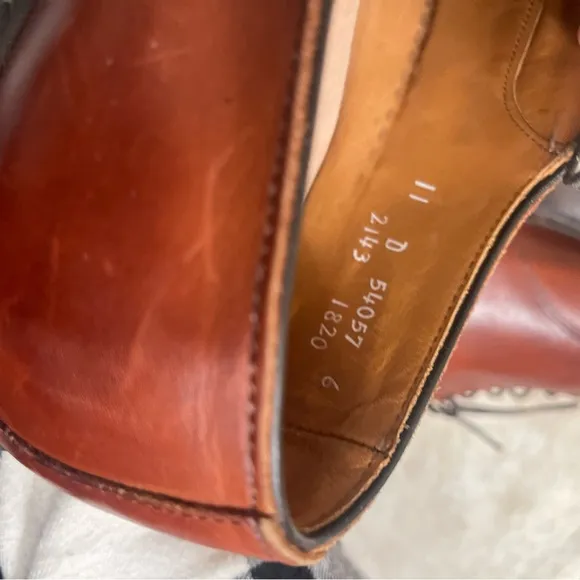 Allen Edmonds Walton Oxfords Dress Shoes Mens Size 11D Brown Leather Split Toe