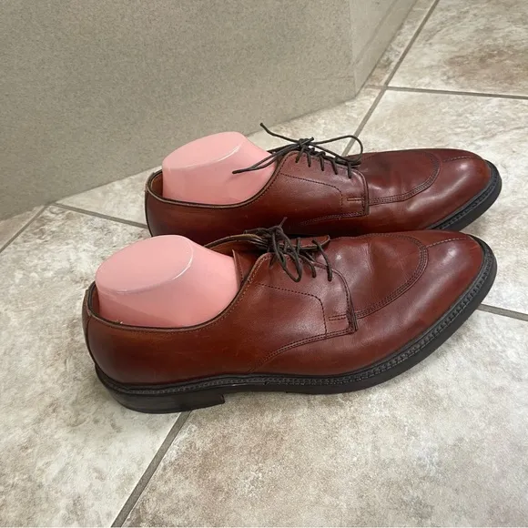 Allen Edmonds Walton Oxfords Dress Shoes Mens Size 11D Brown Leather Split Toe