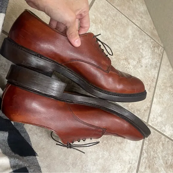 Allen Edmonds Walton Oxfords Dress Shoes Mens Size 11D Brown Leather Split Toe