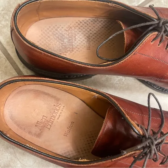 Allen Edmonds Walton Oxfords Dress Shoes Mens Size 11D Brown Leather Split Toe