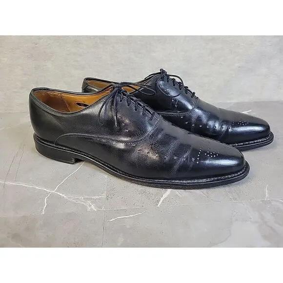 Allen Edmonds Weybridge Black‎ Oxfords Wingtip Dress Mens Shoes Size 11.5 A