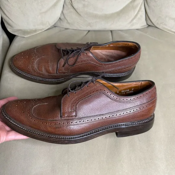 Allen Edmonds WingTip Macneil 11.5 B brown leather 08688