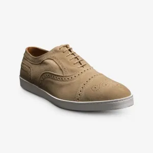 Allen Edmonds Strand Wingtip Oxford Men's Size 7 Bone Suede Dress Shoes FZP073