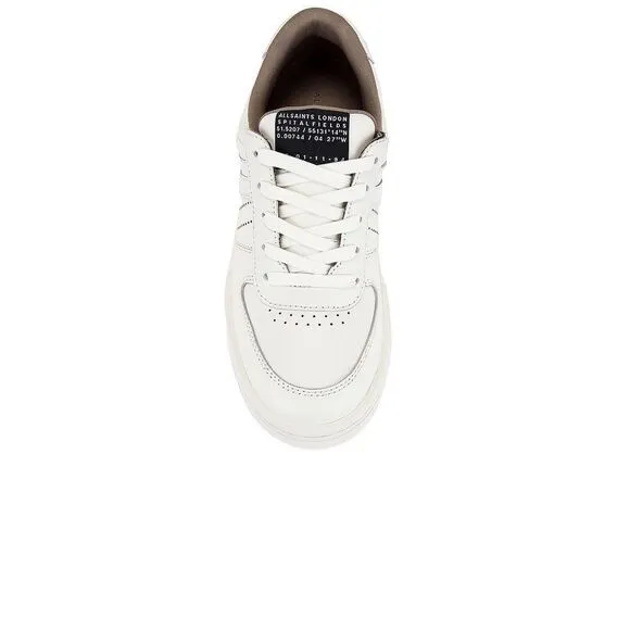 Allsaints Vix WF706Y Sneakers Women's US 9 White Leather Lace Up Shoes ZPO1096