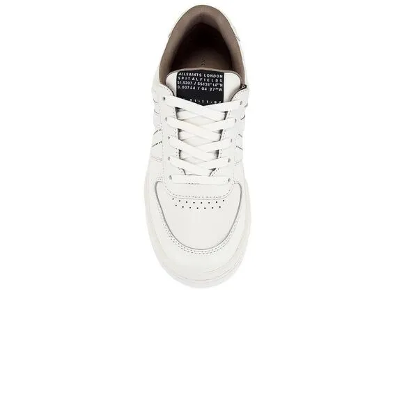 Allsaints Vix WF706Y Sneakers Women's US 9 White Leather Lace Up Shoes ZPO1096