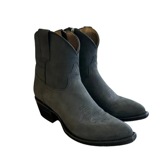Alvies THE RAINEY Leather Boots Gray Women’s Size 8B Western Rodeo Cowgirl