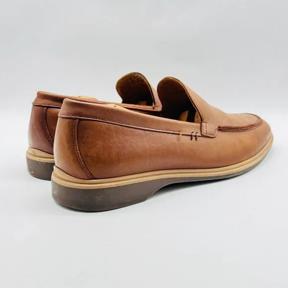 Amberjack Shoes Mens 12 Brown Tan Penny Loafers Leather Dress Shoes Original