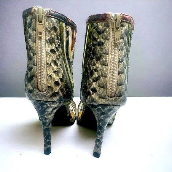Annie Shoes l Snakeskin Design, Mesh accent l 4” Stiletto Heel l 6M l Like New!