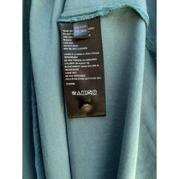Anthropologie Gwendolyn Midi Maxi Dress In Teal Green Size US 20W