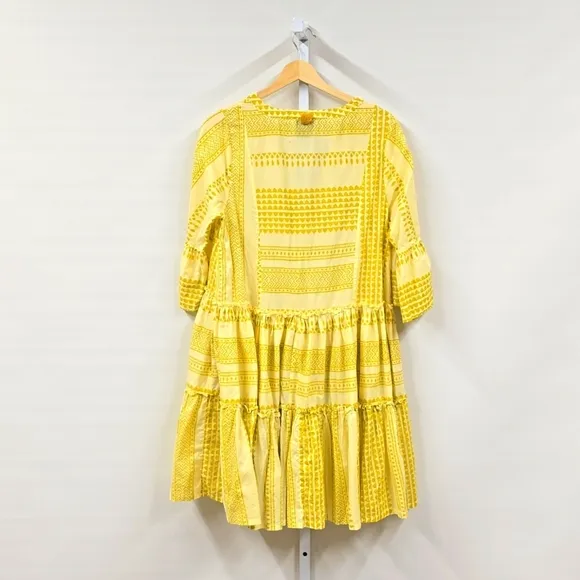 Anthropologie Kopal Yellow Romantic Dress - Medium