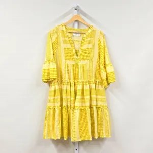 Anthropologie Kopal Yellow Romantic Dress - Medium