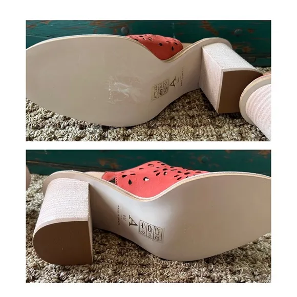 Anthropologie Lucia Red Leather Shooties 9