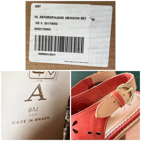 Anthropologie Lucia Red Leather Shooties 9