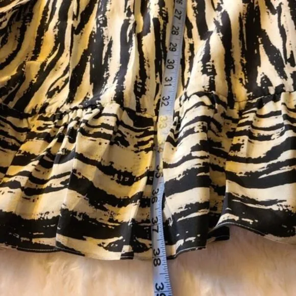 Anthropologie X Tracy Reese Size 6 Black White Silk Spaghetti Straps Midi Dress