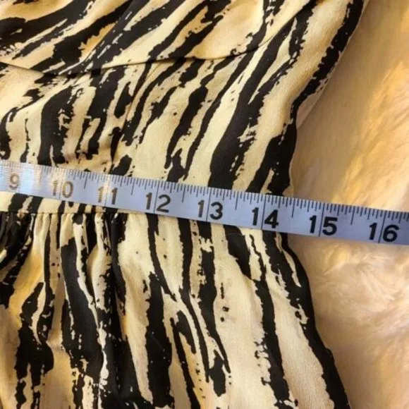 Anthropologie X Tracy Reese Size 6 Black White Silk Spaghetti Straps Midi Dress