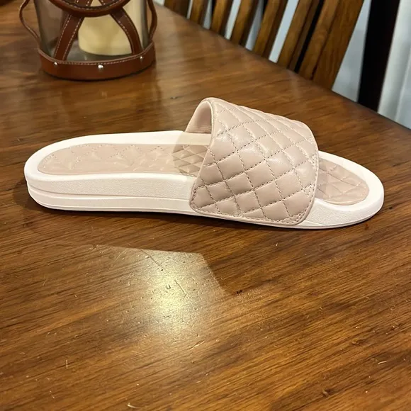 APL Lusso Athletic Propulsion Labs Slides Sandals Shoes Rose Dust Crème Womens 8
